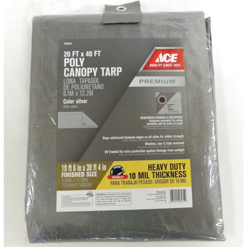 CANOPY TARP HD20'X40'SLVR