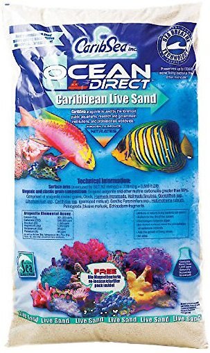 CaribSea Ocean Direct Original Caribbean Marine Live Sand， 40-lb bag