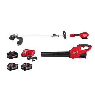 MW M18 FUEL 18-Volt Lithium-Ion Brushless Cordless QUIK-LOK String TrimmerBlower Combo Kit w(1)8AH and (2)6AH Batteries 3000-21-48-11-1862