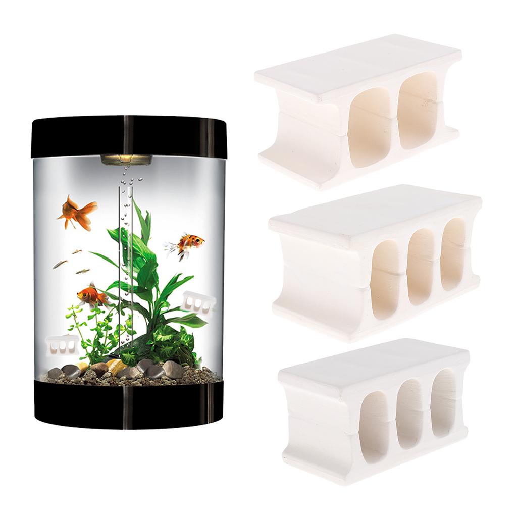 3 Pcs/set Ceramic Spawning Brick Shelter Fish Breeding Spawning Cave