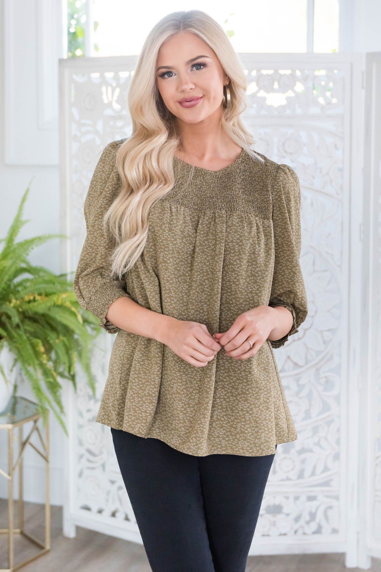 It's The Simple Things Modest Blouse