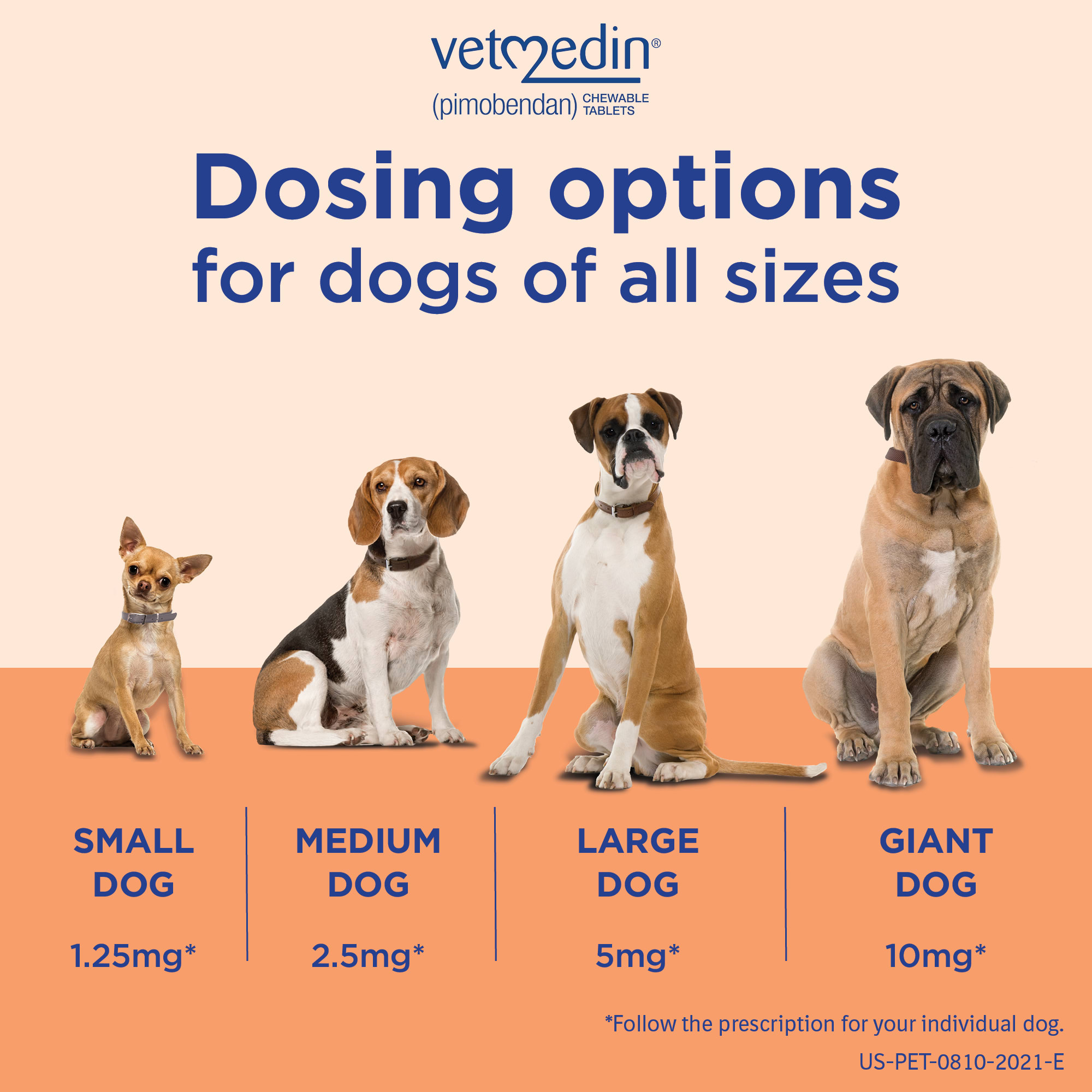 Vetmedin 2.5 mg for Dogs， 50 Chewable Tablets