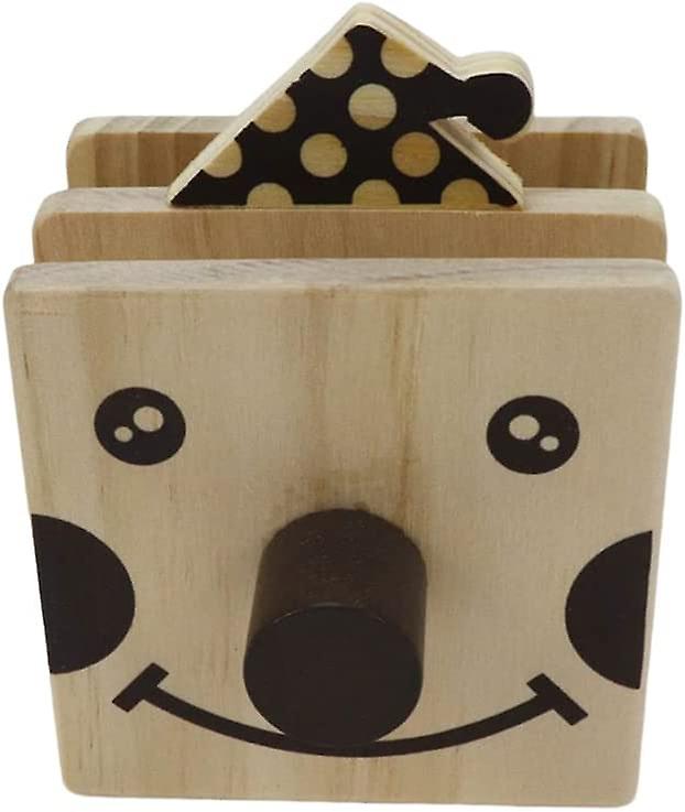 Cartoon Style Wood Pencil Holder Pen Cup Eyeglasses Holder Desk Organizer For Office Desk Home Dresser Entry Desk，clown Style