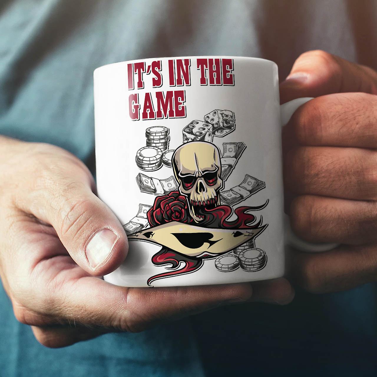 In The Game Skull Gamble NEW White Tea Coffee Ceramic Mug 11 oz | Wellcoda