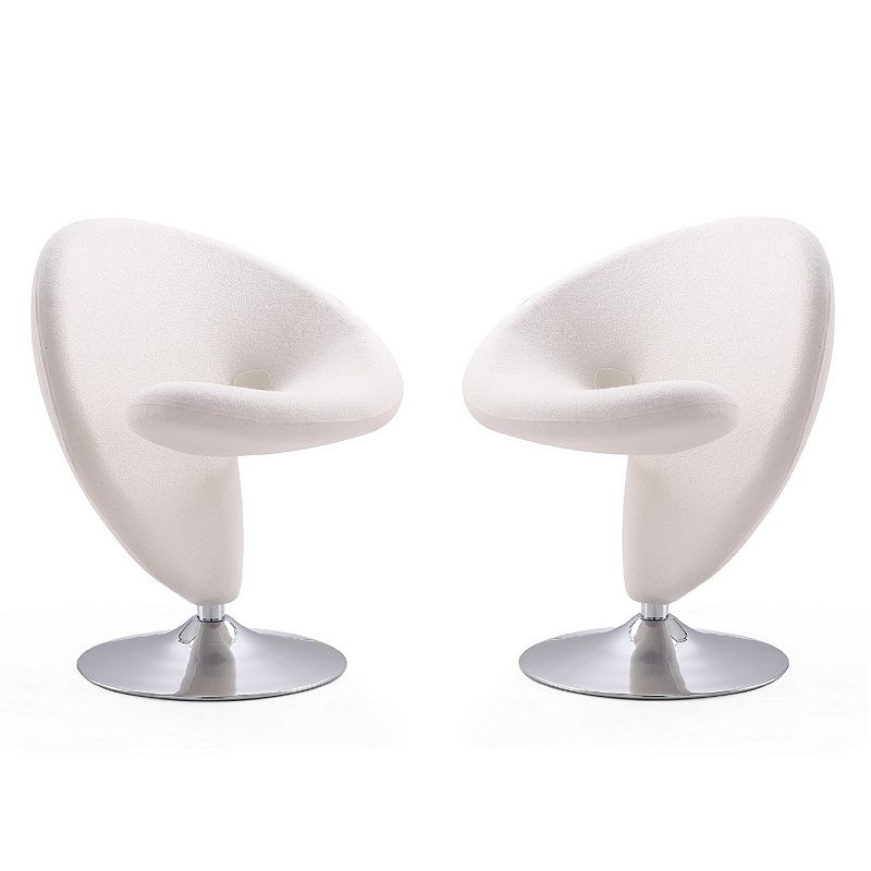 MANHATTAN COMFORT Curl Swivel Accent Chair 2-piece Set