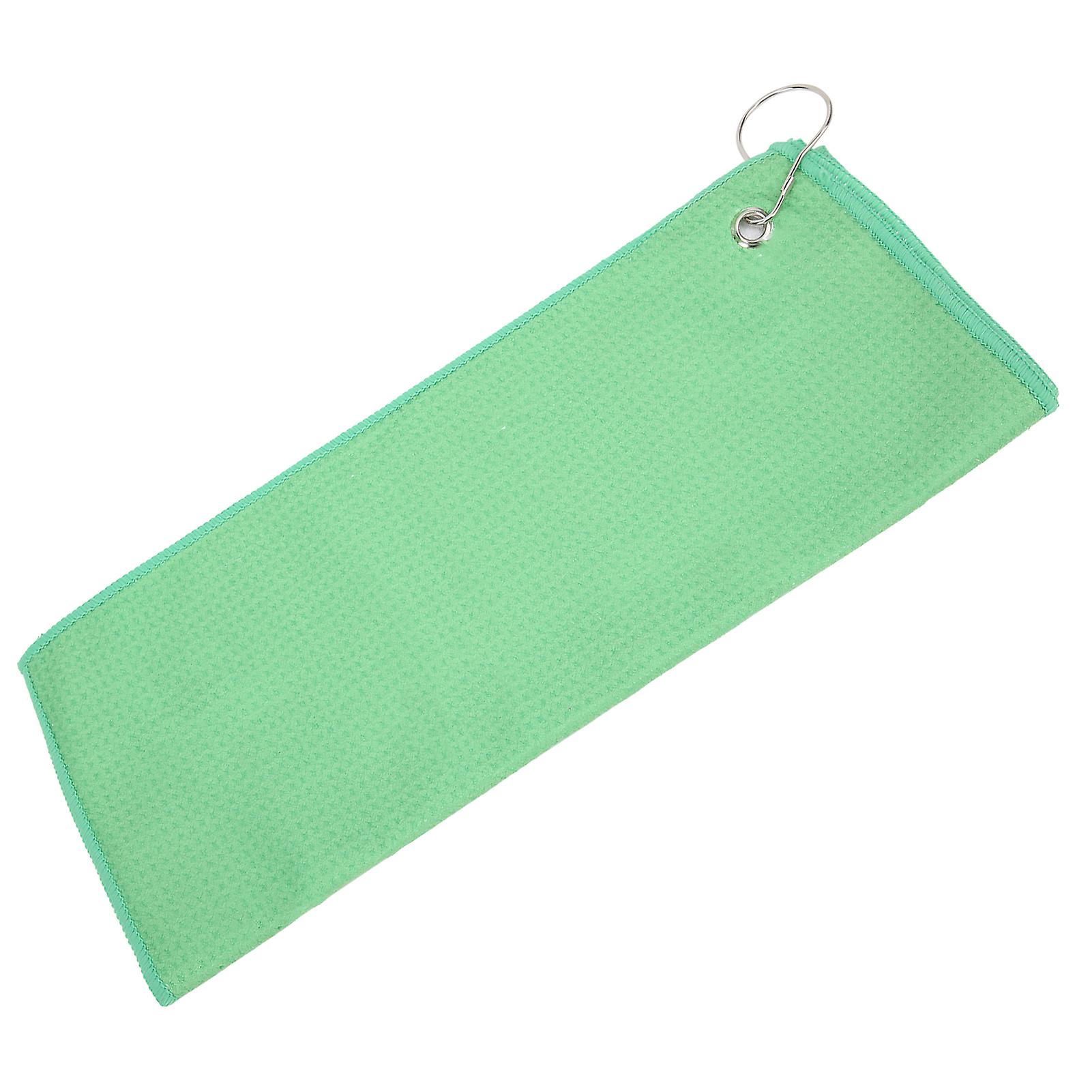 Waffle Microfiber Golf Towels Cleans Clubs Balls Hands Cleaning Towel With Carabiner Hookgreen