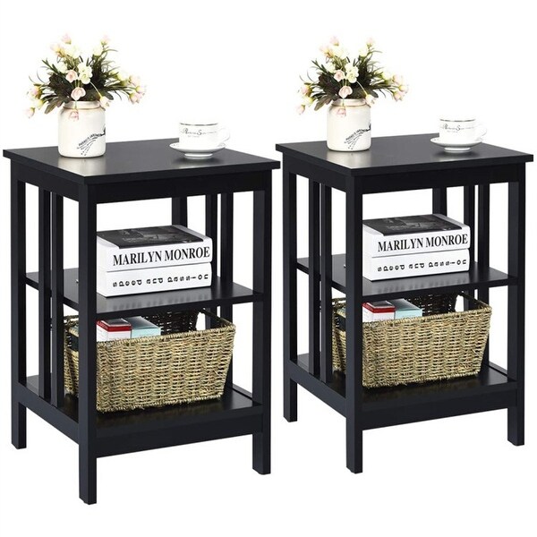 3-Tier End Table Set of 2