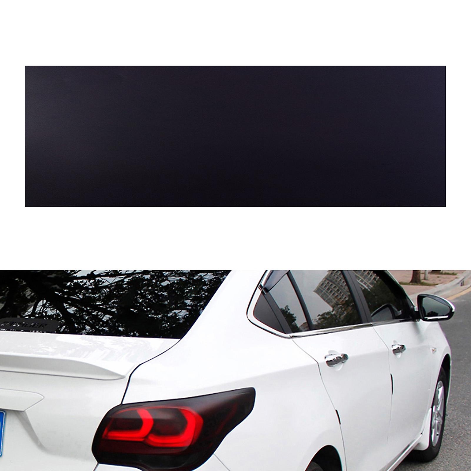 Black 100x30cm Self Adhesive Car Headlight Taillight Fog Light Vinyl Smoke Film Sticker Cover