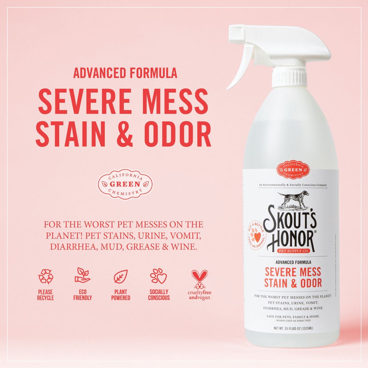 Skout's Honor Severe Mess Stain and Odor Dog Spray