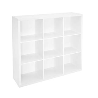 ClosetMaid 44 in. H x 44 in. W x 14 in. D White Wood Look 9-Cube Storage Organizer 1110