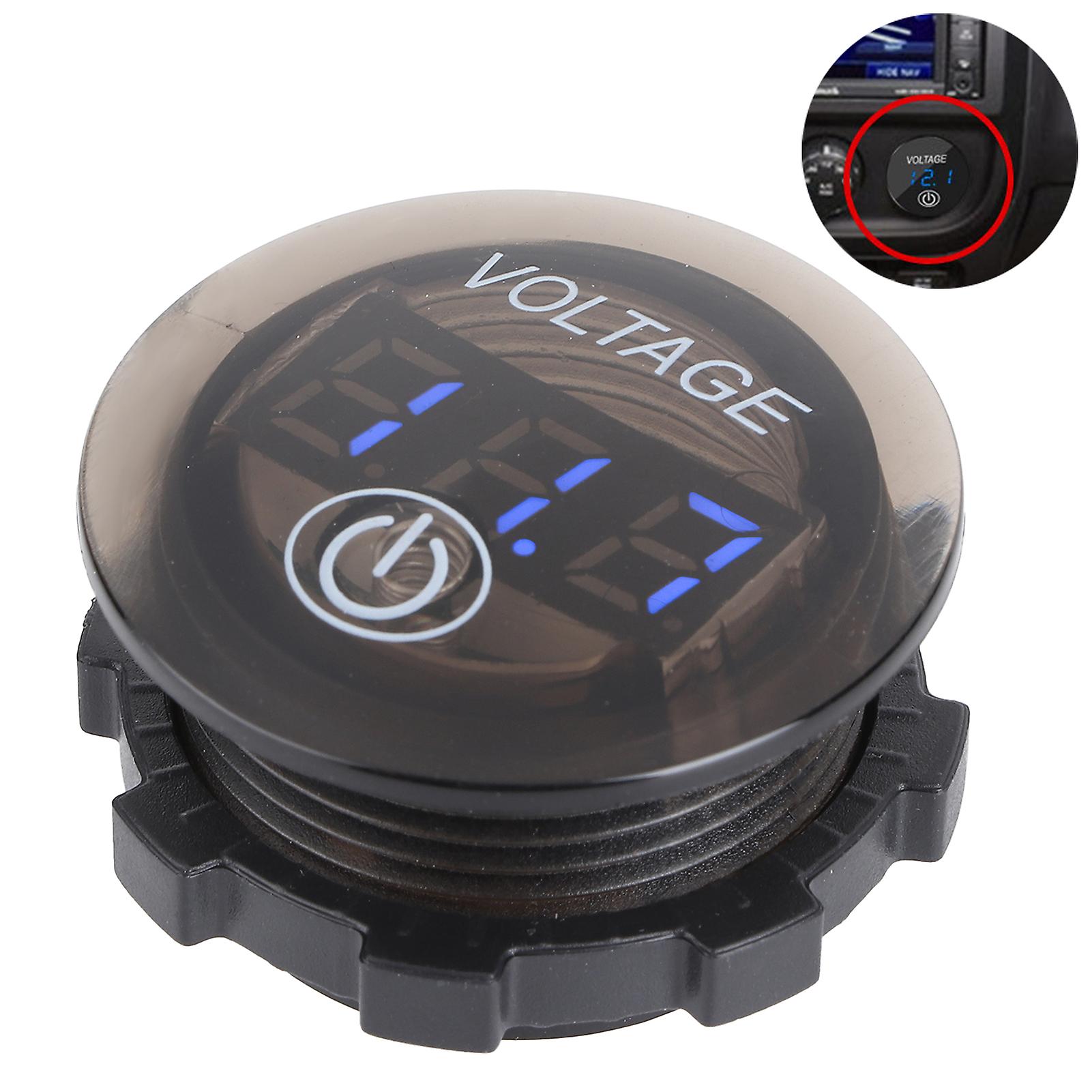 Universal Led Dc Digital Voltmeter Voltage Meter Car Battery Gauge 1224v W/ Touch Switchblue