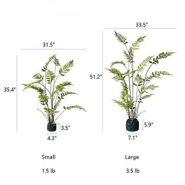 RusticReach Artificial Plant Eagle Fern Bulk