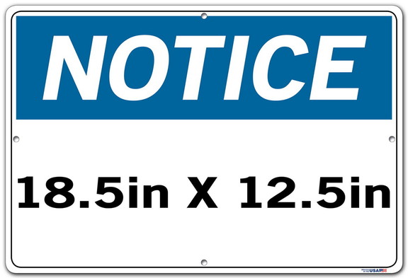 Vestil  SI N 01 D AL 063 sign notice 01 18.5x12.5 ...