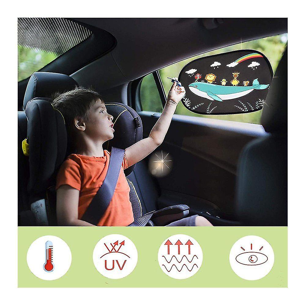 Sun Visor For Baby Kids Car Side Window Sunshade Adhesive Sun Visors Universal Shade For Kids 2 Pack