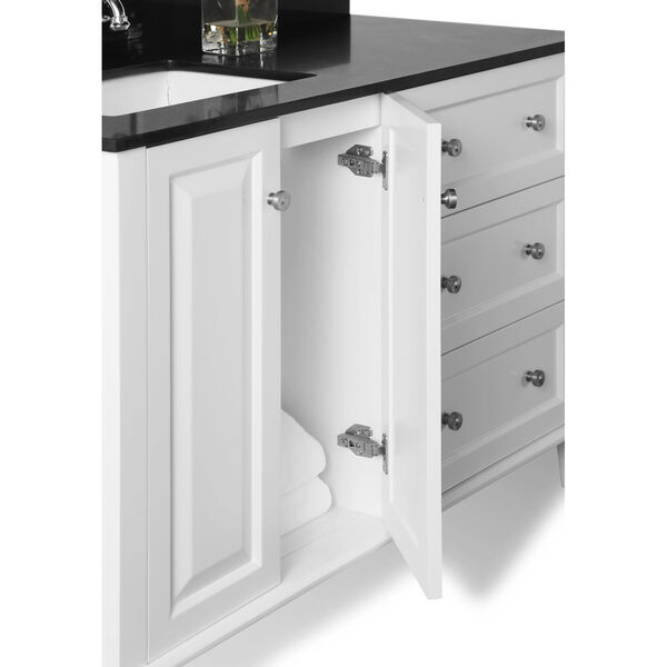 Hannah White 48-Inch Left Basin Vanity Console