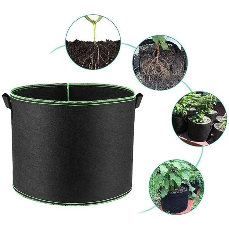 Factory Direct Sell Garden Supplies Eco friendly Breathable Plant Felt Grow Bags