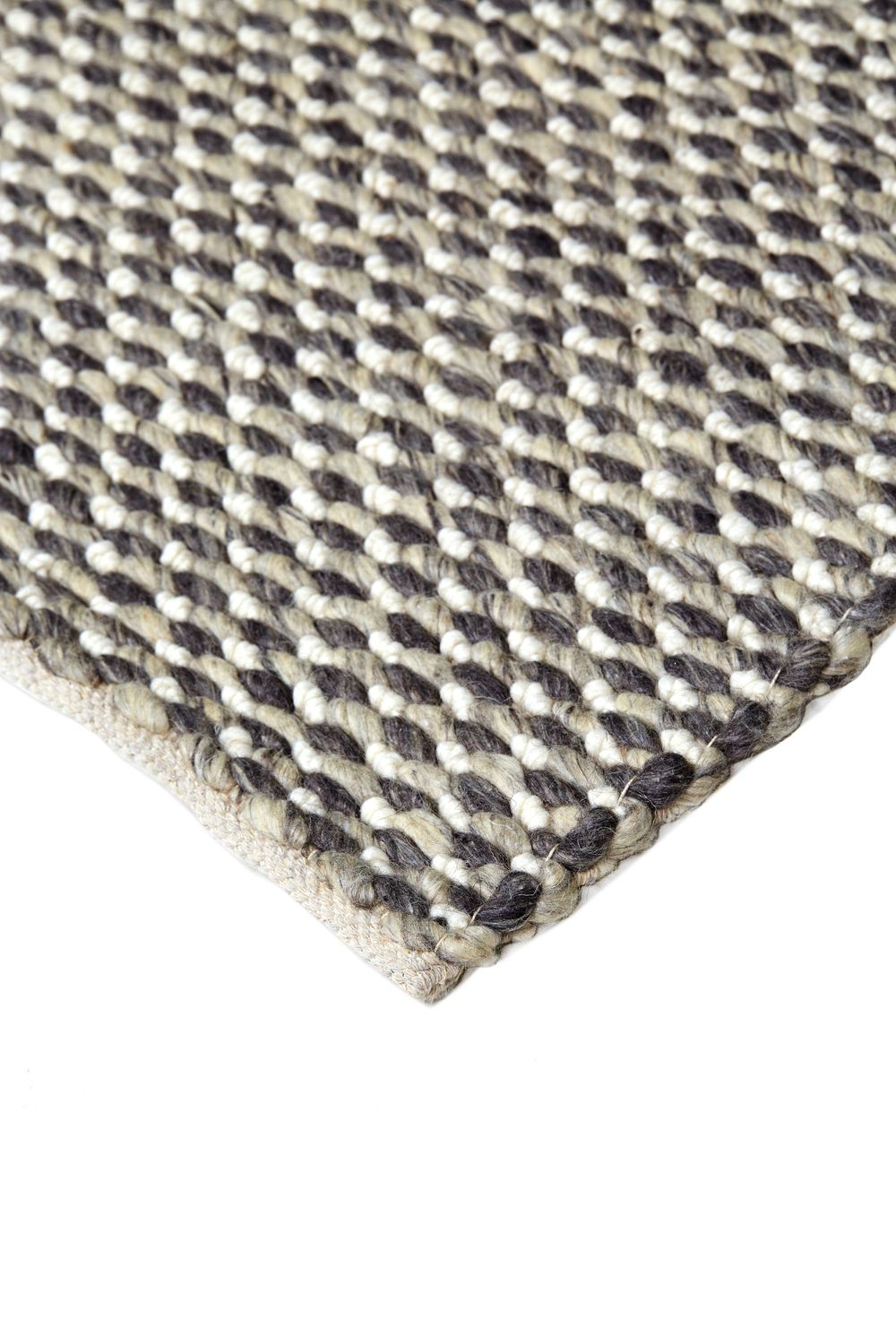 Genet Hand Woven Gray and Ivory Rug by BD Fine