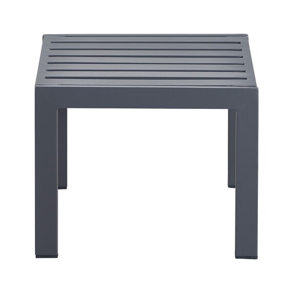 Tommy Hilfiger Monterey Outdoor Easy Assembly Side Table，Gray Gunmetal