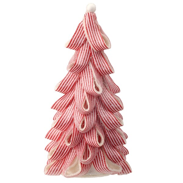 13.5 Iced Peppermint Candy Ribbon Tree