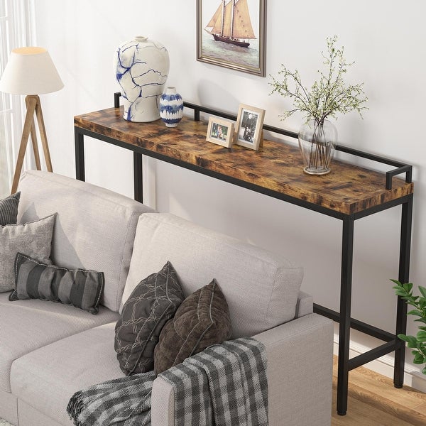 70.9 inch Long Console Table Behind Sofa Couch Narrow Entryway Table