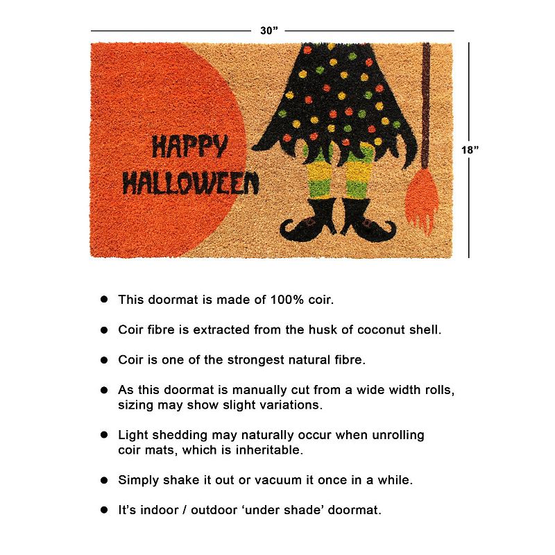 RugSmith Happy Halloween Witches Doormat - 18'' x 30''