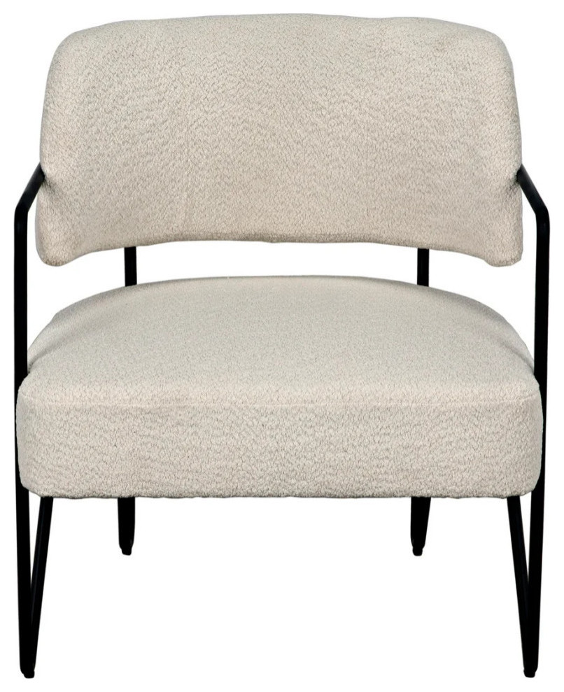 Bower Chair  Metal And Boucle Fabric Set of 2   Modern   Dining Chairs   by Rustic Home Furniture Deco  Houzz