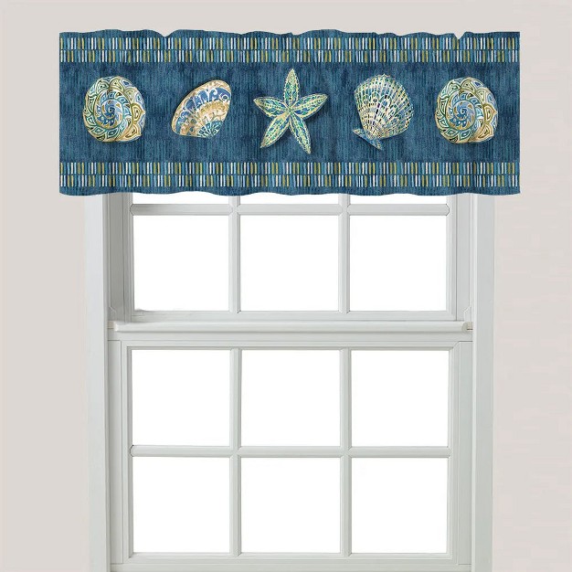 Laural Home Embellished Shells Window Valance