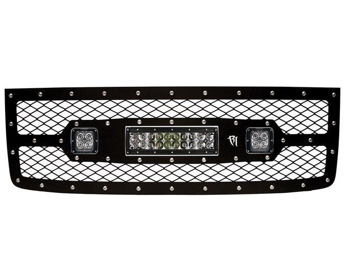 Rigid Industries 10 Inch E-Series  Pair Dually D2 11-13 GMC 1500 Grill Kit - 40568