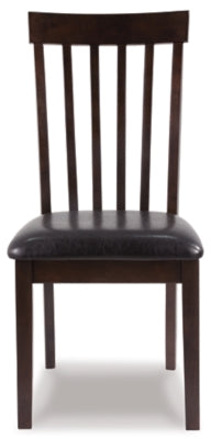 Signature Design by Ashley Hammis Rake Back Dining Room Chair， Set of 2， Dark Brown