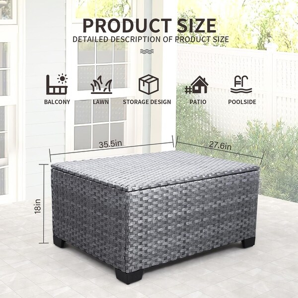 Outdoor PE Wicker Coffee Table