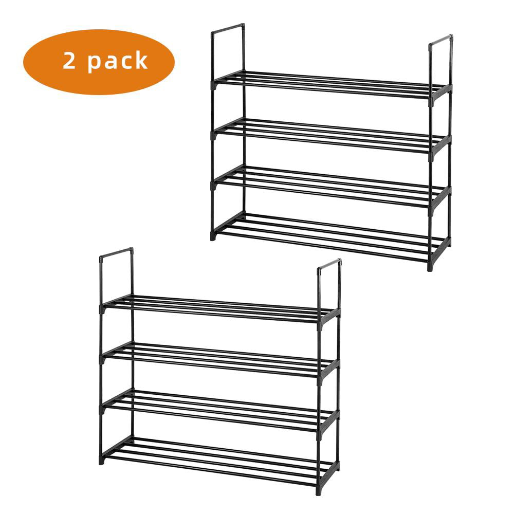 Winado 8-Layer Sturdy Lightweight Self-Standing Shoe Rack Black