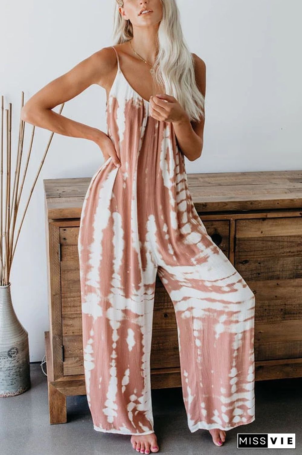 Tie Dye Wide Leg Jumpsuit