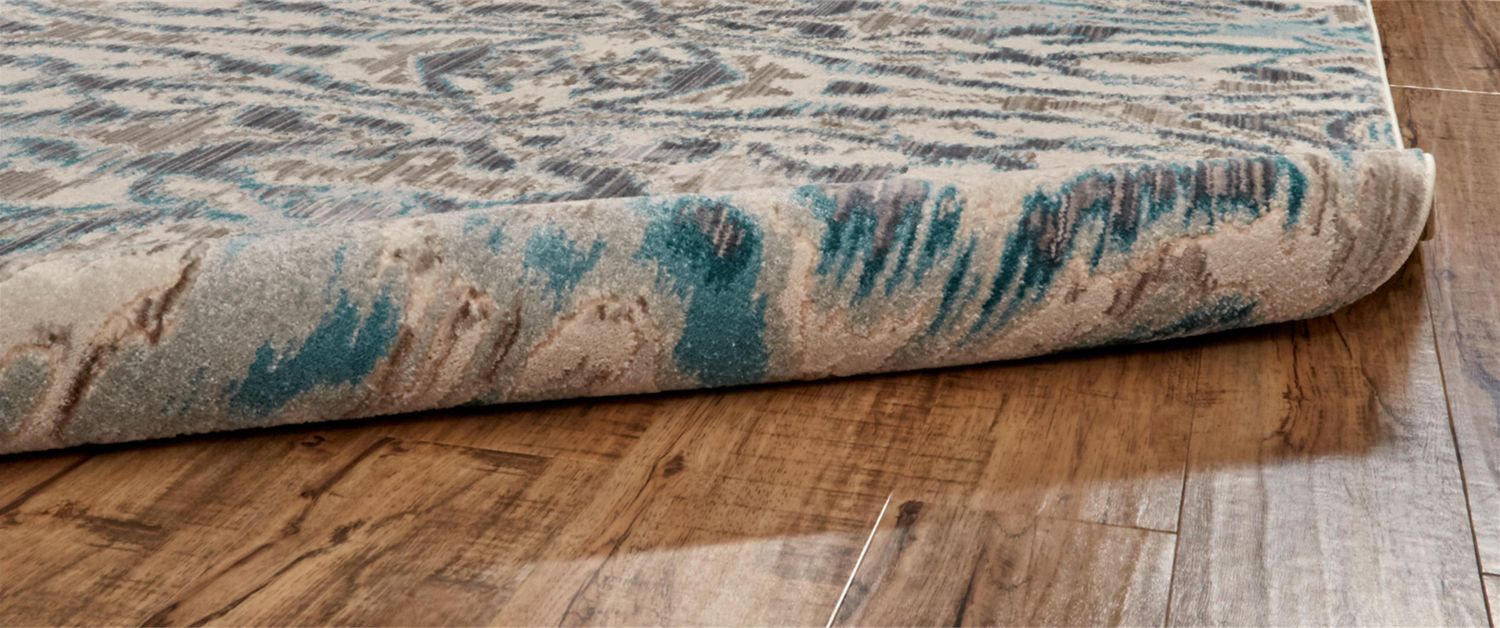 Arsene Teal and Taupe Rug by BD Fine