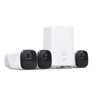 eufy Security EufyCam 2 Pro Wireless Home Security Camera System 3-Cam Kit 365-Day Battery Life 2K Resolution No Monthly Fee T88521D1