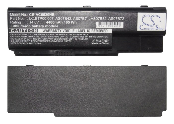 Acer Aspire 5220G Aspire 5310 Aspire 5310G Aspire Replacement Battery BatteryClerkcom Laptop and Notebook