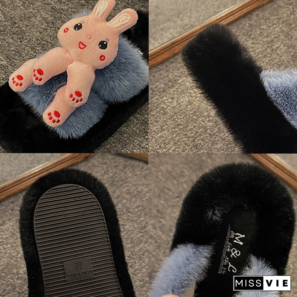 Funny Cartoon Plush Casual Slippers