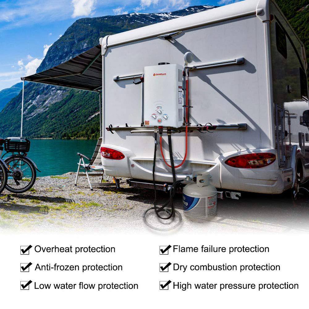 CAMPLUX ENJOY OUTDOOR LIFE Camplux 8L 2.11 GPM 55000 BTU Outdoor Portable Propane Gas Tankless Water Heater BW211-N1