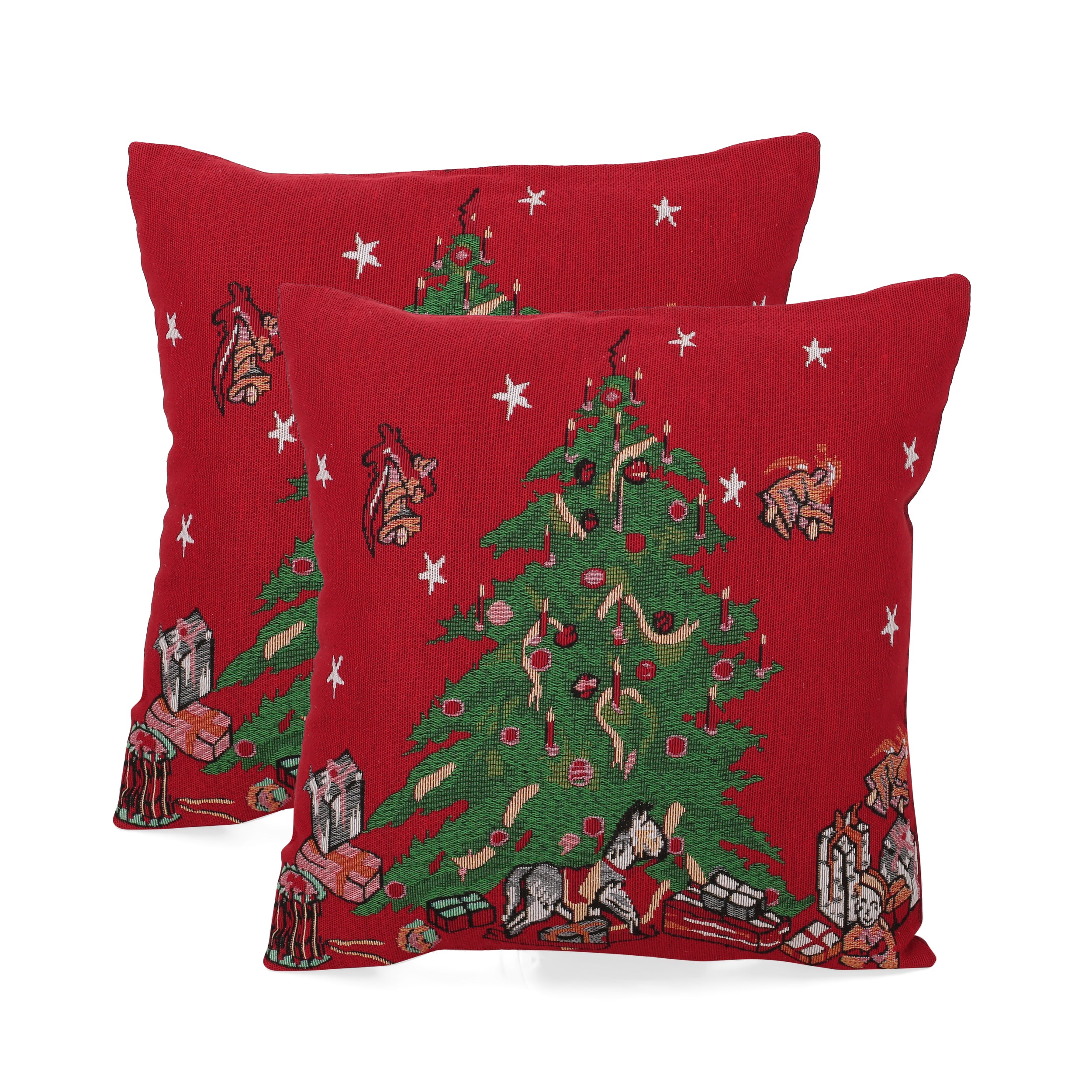 Benoit Modern Fabric Christmas Throw Pillow