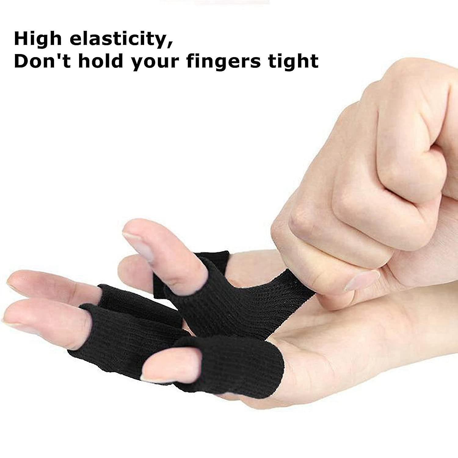 10 Finger Sleeves， Thumb Splint Support Elastic Finger Support Pain Relief Compression Protector