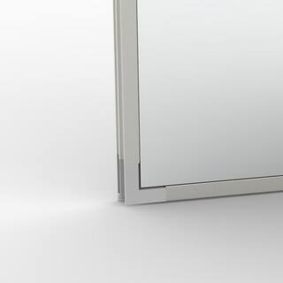 niveal 12 in. W x 24 in. H Rectangular Silver Aluminum RecessedSurface Mount Medicine Cabinet with Mirror LUMCA-1224SV