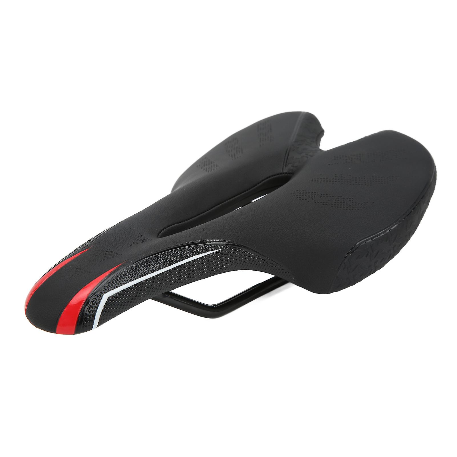 Bike Saddle Seat With Cycling Taillight Hollow Breathable Waterproof Bicycle Cushiond9112 Black Red