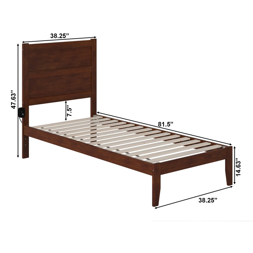 NoHo Twin XL Bed in Walnut