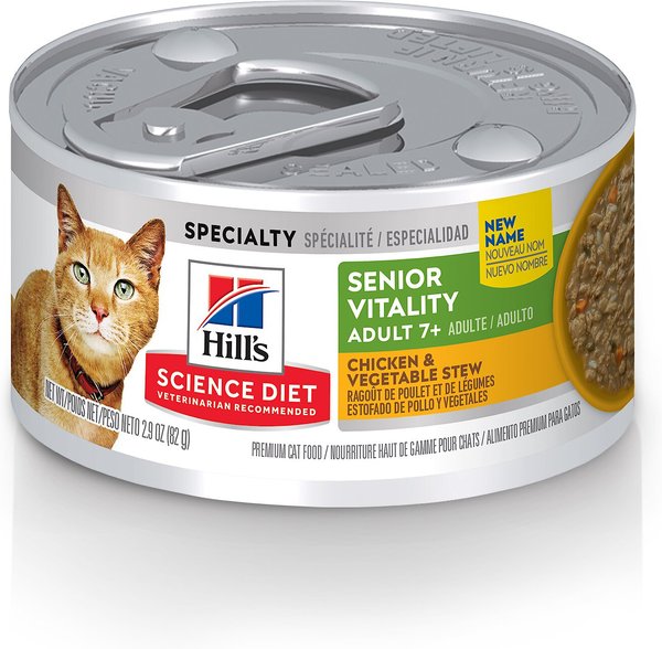 Hill's Science Diet Adult 7+ Senior Vitality Chicken and Vegetable Stew Canned Cat Food