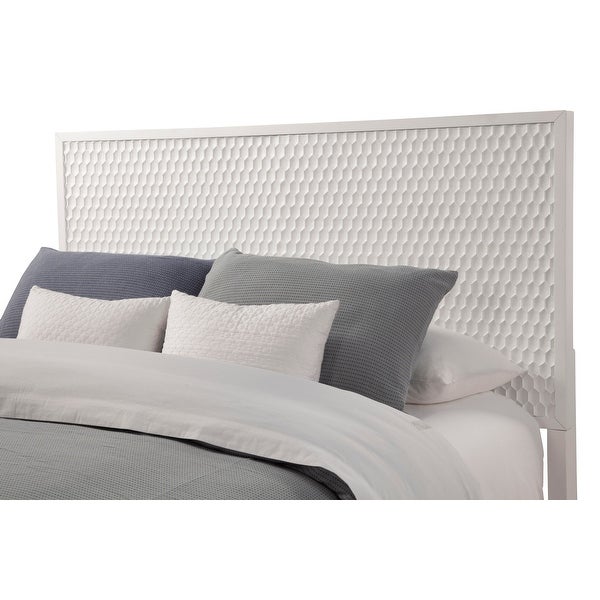 Origins by Alpine White Pearl Wood Headboard in White - - 32940979