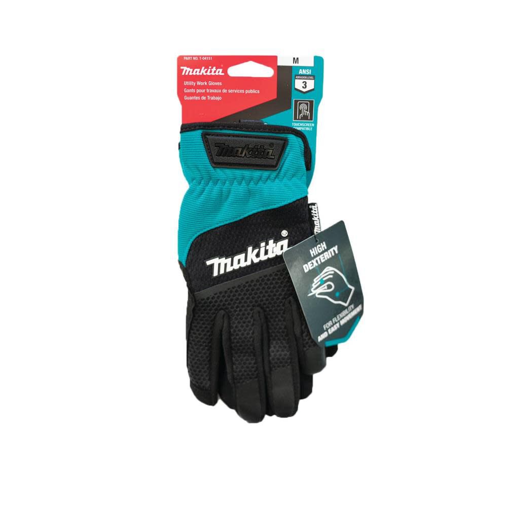 Makita Utility Work Gloves Open Cuff Flexible Protection Medium T-04151 from Makita