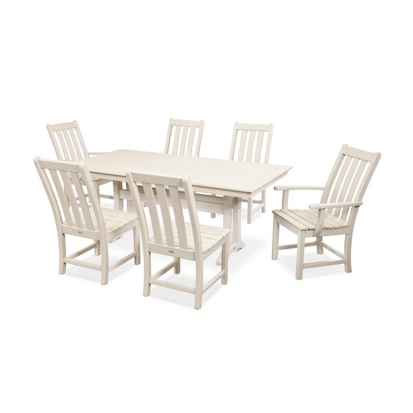 POLYWOOD Vineyard 7piece Farmhouse Outdoor Dining Set