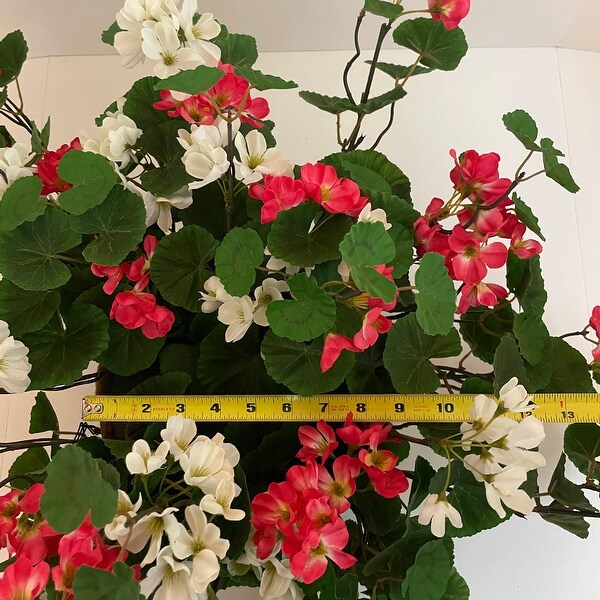 Faux Floral Hanging Basket