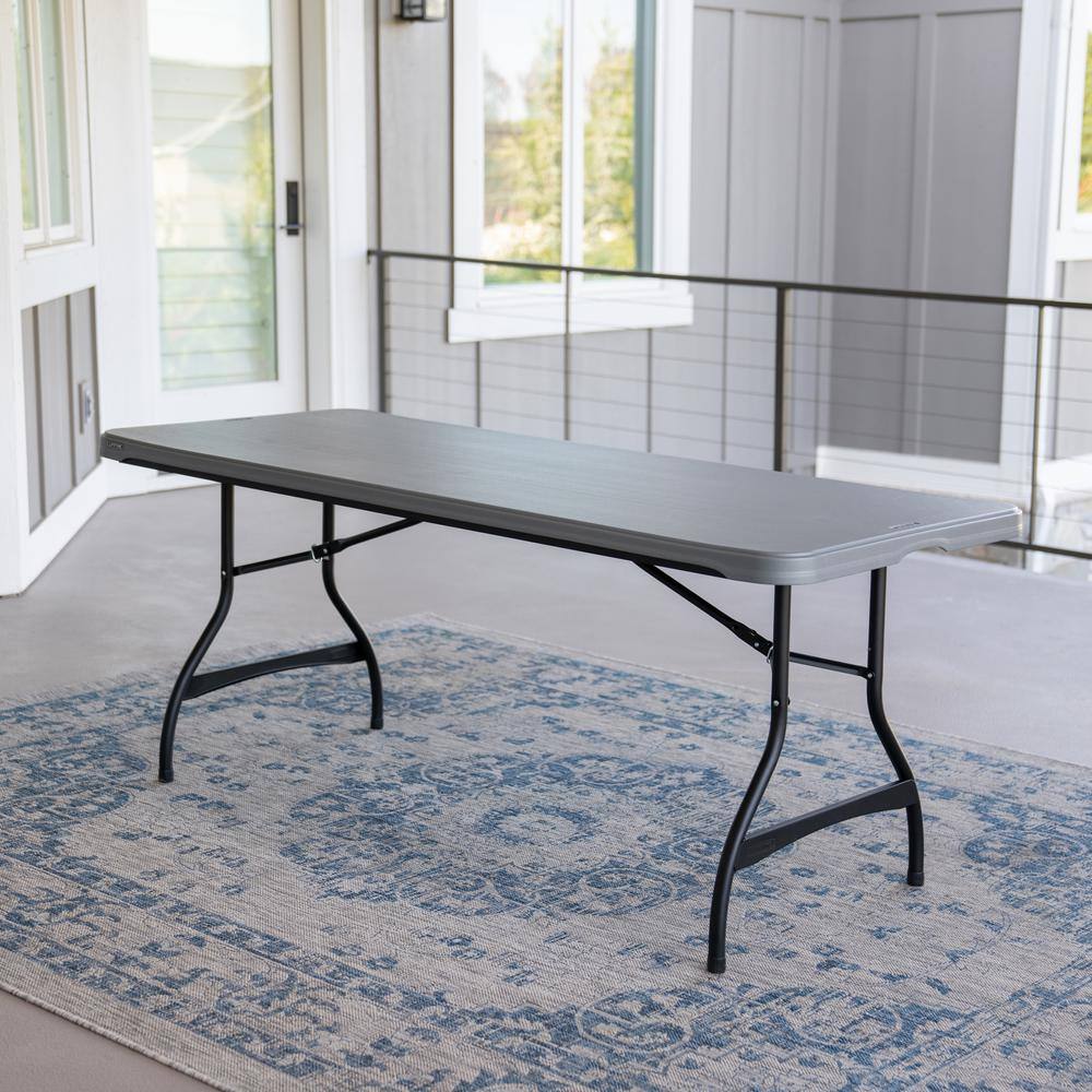 Lifetime 6 ft. Gray Nesting Resin Folding Table (Commercial) 80817