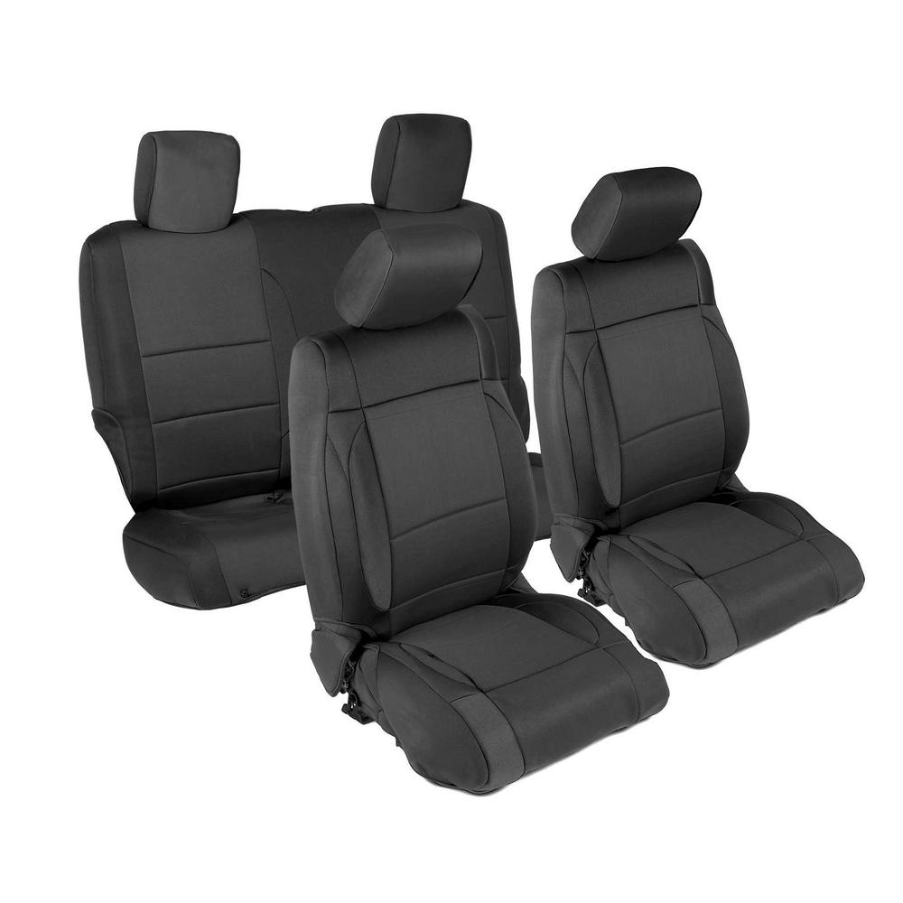 Smittybilt Neoprene Front and Rear Seat Cover Kit (Black) - 471401 2015 Jeep Wrangler