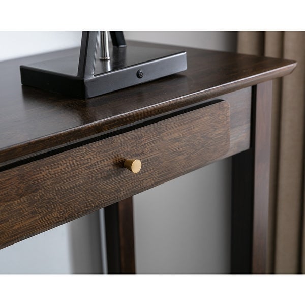 Connexion Decor Verenney Console Table With Drawer， Dark Walnut